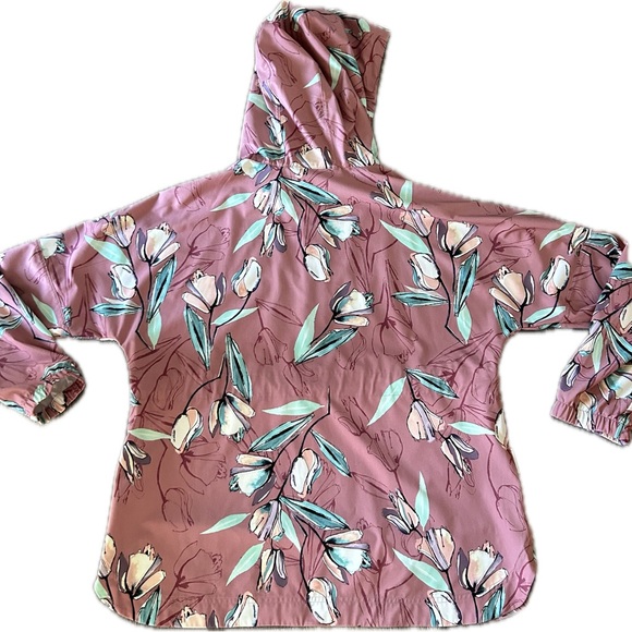 Calia Floral Anywhere 1/2 Zip Hooded Jacket Women’s Large EUC Front Pocket - Picture 2 of 7